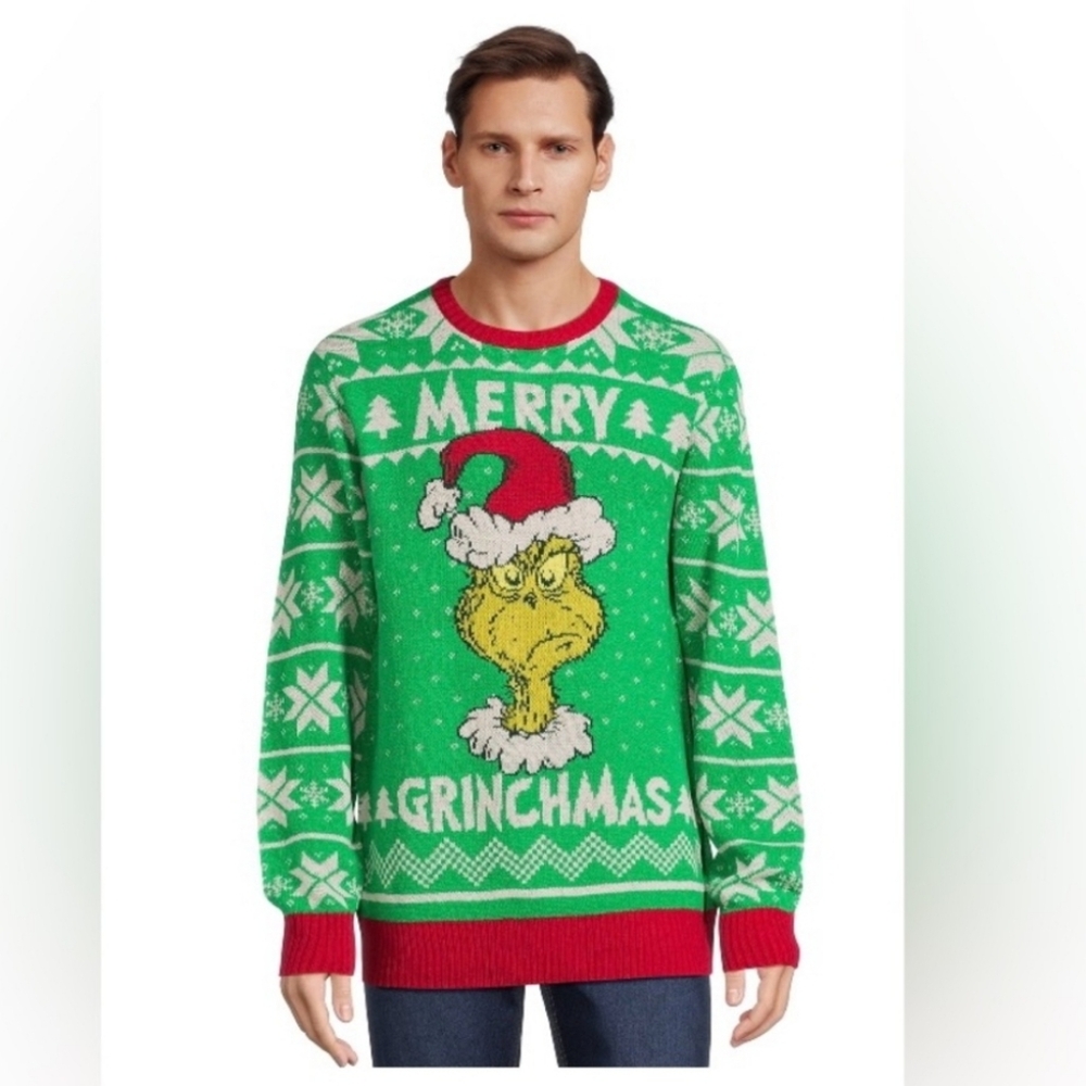 Dr Seuss Grinch Merry Grinchmas Christmas sweater Size L(42-44)